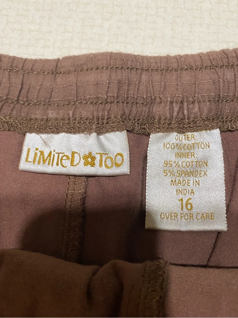 Limited Too Brown Tiered Lace-Trim Mini Skirt - Picture 3 of 4